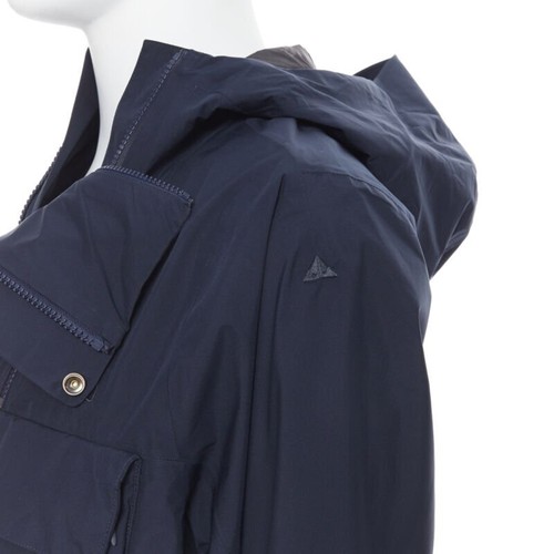 THE NORTH FACE GORE TEX blue asymmetric zip patch pocket hood windbreaker M / L - Picture 8 of 12
