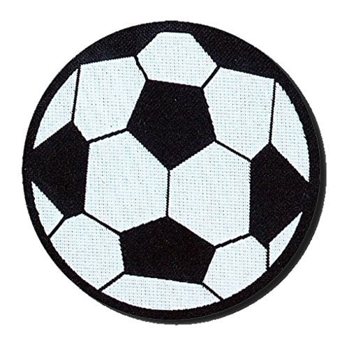 Fussball Fußball Soccer Football - schwarz/weiß Aufnäher - Patch - #9432 