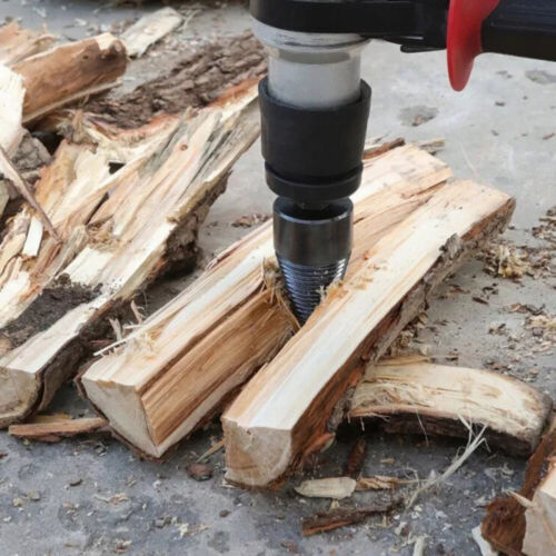 Holzspalter Kegelspalter Bohrer Drill Kegel Spaltbohrer Für Bohrmaschine mit Box - Bild 9 von 15