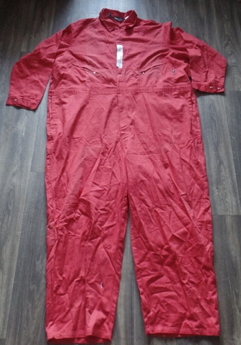 NWT Walls FR Fire Resistant Work Wear Mens 60 Tall Regular RED Coveralls Suit - Picture 1 of 7