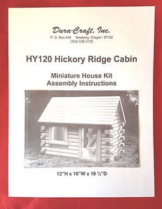 Dura Craft Hickory Ridge Cabin Hy 120 Dollhouse Instructions Ebay