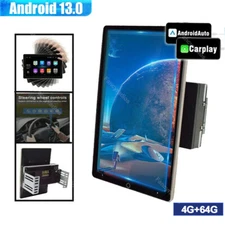 2 Din Android 13 10.1" Rotatable Touch Screen Car Radio Stereo Carplay FM GPS