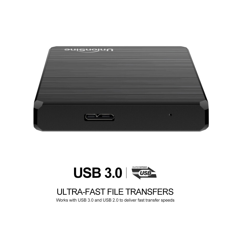 UnionSine 500GB 1TB Externe Tragbare Festplatte USB 3.0 PC Laptop 2,5 Zoll HDD