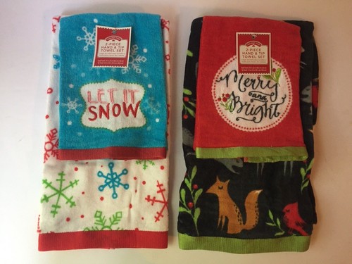 Holiday Time 2pc Hand/Tip Towel Set-Muliple sets/Variety - Bild 2 von 10