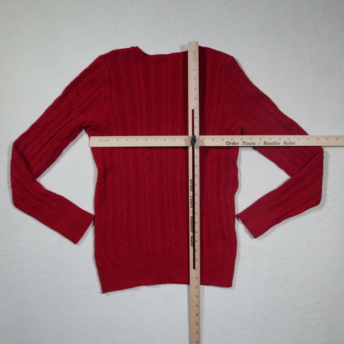 St Johns Bay Cable Knit Sweater Womens Crew Neck Long Sleeve Pullover - Picture 24 of 34