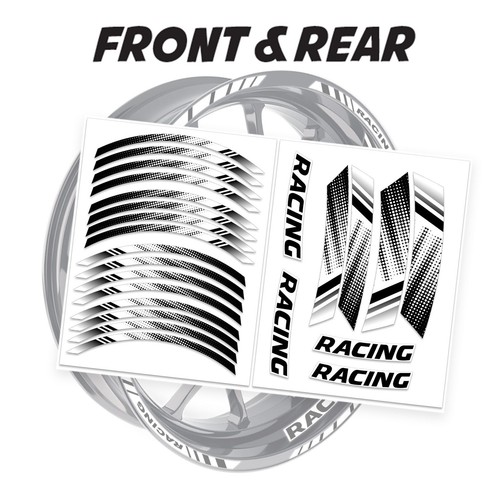 White 17 inch Wheel Sticker Decal AX2 For Kawasaki VULCAN S 650 EN650 15-20 19 - Picture 3 of 10