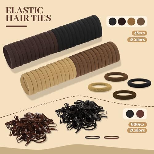 860Pcs Hair Accessories for Woman, Bow Hair Clips Hair Scrunchies Hair Ties Set - Picture 4 of 7