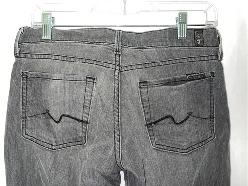 7 For All Mankind ‘straight Leg’ Gray 34” Inseam Size 27 - Picture 8 of 11