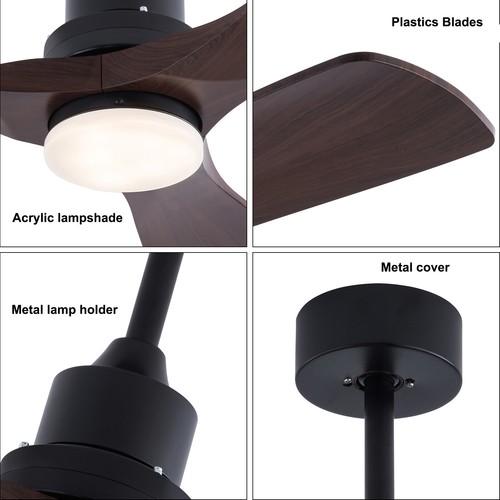 42'' Ceiling Fan Light W Remote Control&Timer Function3 Blade Fan Ceiling Mount - Picture 15 of 24