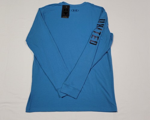 Under Armour Men's Project Rock Veterans Day Long Sleeve Shirt Blue SZ Medium - Picture 7 of 12
