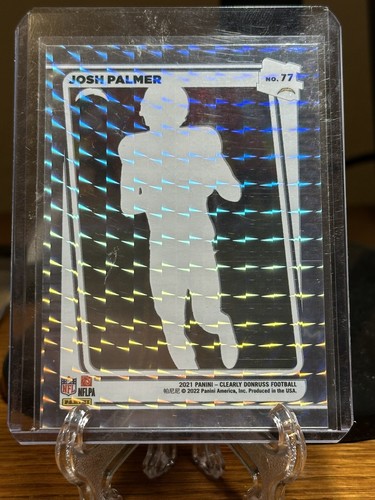 Josh Palmer RARE 2021 Clearly Donruss Mosaic Holo Case Hit. SSP Find Another? RC - Picture 2 of 2
