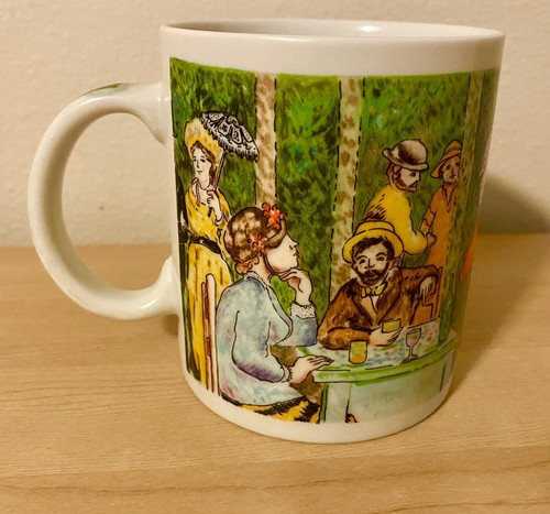 VINTAGE D BURROWS CHALEUR MEISTER ROMANTIKER "TANZ AUF BOUGIVA" KERAMIKTASSE  - Bild 2 von 8