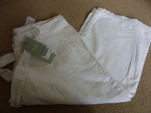 nouveau NEXT maternité blanc pantalon raccourci 8 rrp 18 afficher le titre d'origine nouveau NEXT maternité blanc pantalon raccourci 8 rrp 18 afficher le titre d'origine