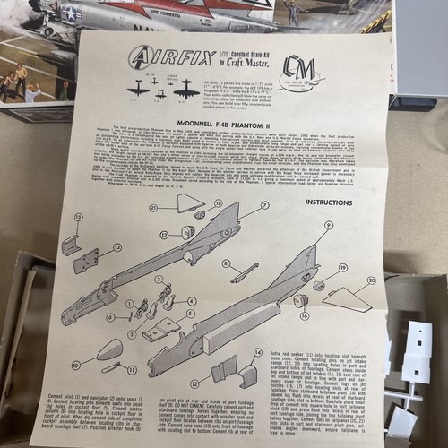 Kit Modelo Vintage Airfix By Craft Master 1413 Escala 1/72 F-4B Phantom II - Imagen 6 de 13
