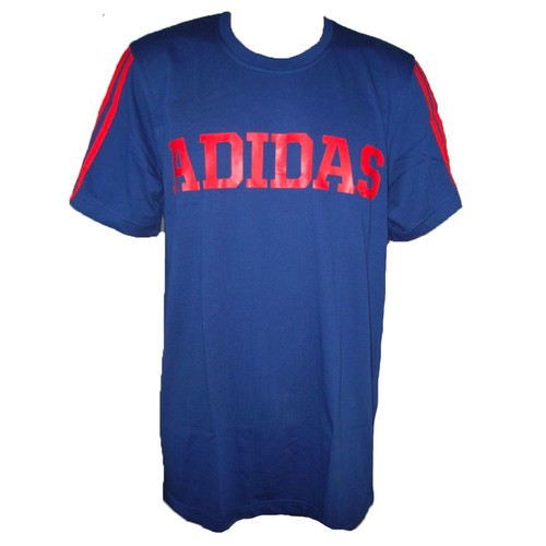 adidas Blue Mens T Shirt Performance Essentials Fitness Short Sleeved Sports Top adidas Blue Mens T Shirt Performance Essentials Fitness Short Sleeved Sports Top