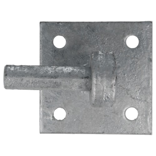 2x HEAVY DUTY GALVANISED 19mm HOOK PLATE Farm / Field Gate Square Hanger Pin - Picture 3 of 13