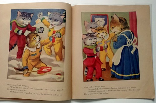 THREE LITTLE KITTENS, 1944, 12 page booklet printed in color, nursery rhyme - Imagen 2 de 3