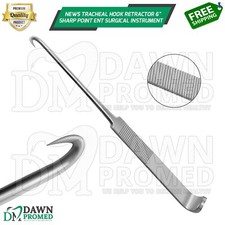 News Tracheal Hook Retractor 6" Sharp Point ENT Surgical Instrument German Grade