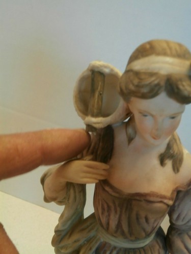 RARE ANTIQUE/VINTAGE PORCELAIN SETOF TWOFIGURINE DANISH GOURTING COUPLE ITALY - Picture 3 of 12