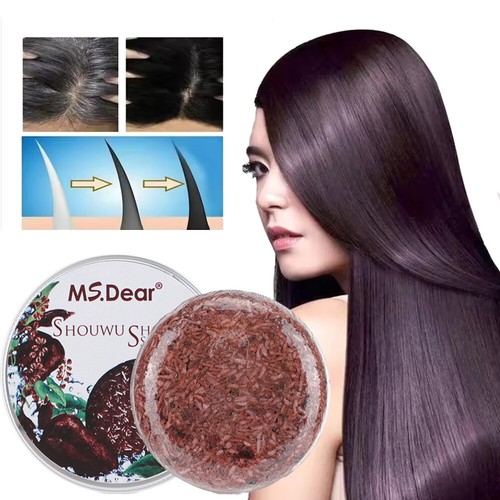 2 PIEZAS Champú para Oscurecer Cabello Barra Orgánico Cabello Gris Inverso Jabón para Ennegrecer Cabello - Imagen 3 de 20
