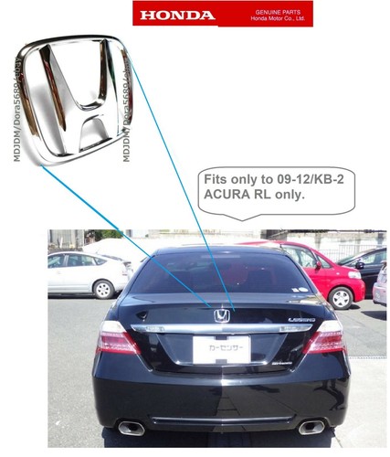 Oem Rear Trunk H Emblem on 2009-12 Fits to ACURA KB-2 RL, KB-2 HONDA LEGEND Jdm - Picture 3 of 5