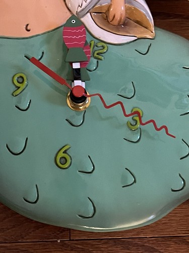 Allen Design Studio Collection Mermaid Resin Wall Clock Pendulum~14x9” - Picture 5 of 11