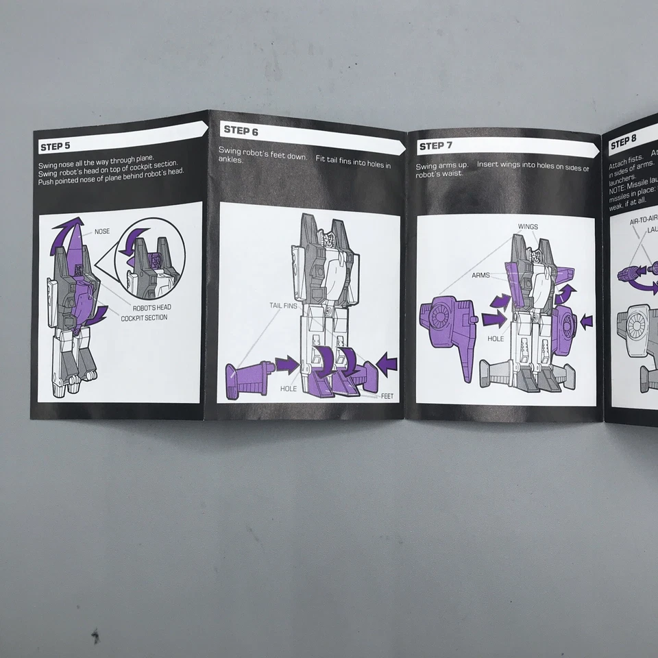 FOLLETOS DE INSTRUCCIONES HABRO 1984-1985 THRUST Vintage Transformers Foto 3 de 4