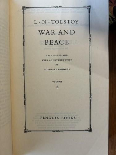 War And Peace by L N Tolstoy 1978 2 Penguin Classics volumes in slipcase - Picture 7 of 9