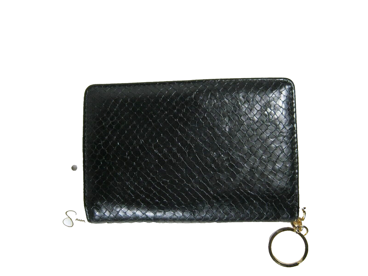 Jessica Simpson Card Case Bethany Flap CC Wallet Two Tone Python