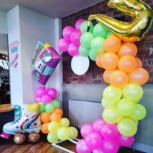 50/100 un. globos de neón globos reutilizables de 10 pulgadas globos de fiesta 7 colores - Imagen 9 de 10