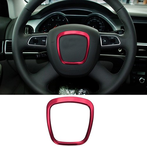 Pour Audi A4 A5 A6 A3 Q5 Q7 aluminium volant rouge cadre central garniture - Photo 1 sur 4