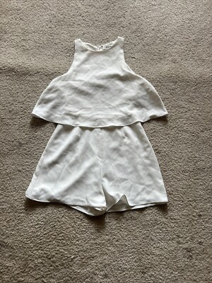 Do+be White Layered Jumpsuit Romper One Piece White XS NWT