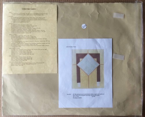 Vintage Christine Tarpey "Sun Kite" Signed Limited Edition Mixed Media Collage - Picture 8 of 10