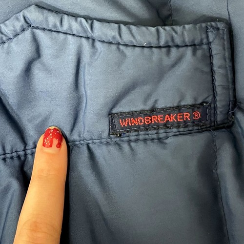 Vtg 80's Windbreaker 2 Tone Blue Cowboy Western DOWN Filled Snap SNOW SKI Vest S - Picture 6 of 9
