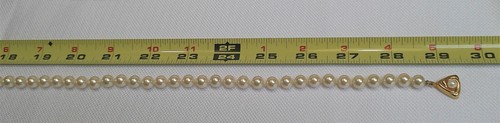 Collana Vintage Firmata LCI Perla con Scatola Decorativa Inserto Tab Chiusura 29 Pollici - Foto 5 di 7