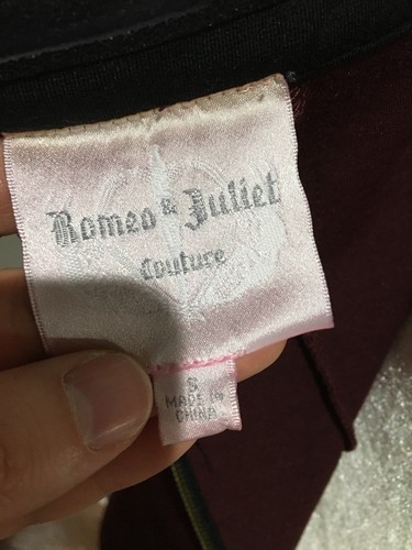 Romeo And Juliet Couture Maroon And Black Lace Sexy Dress Size Small - Picture 5 of 5
