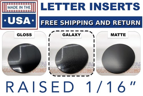 Galaxy Black Plastic Letters for Hyundai Santa Cruz 2022 23 2024 Inserts US MADE - Picture 2 of 3