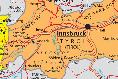 Landkarte von Österreich Politisches Plakat Büro Bildung Schule Kunst Wandbild A1 A2 - Bild 3 von 12