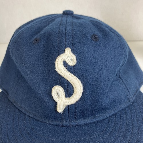 Ebbets Field Seattle Mütze Kappe nicht verstellbar 7 1/4 Glasswing Made in USA Wolle marineblau - Bild 3 von 9