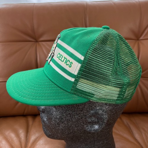 Vintage Boston Celtics Trucker Mütze AJD super gestreift grün weiß verstellbar NBA - Bild 7 von 10