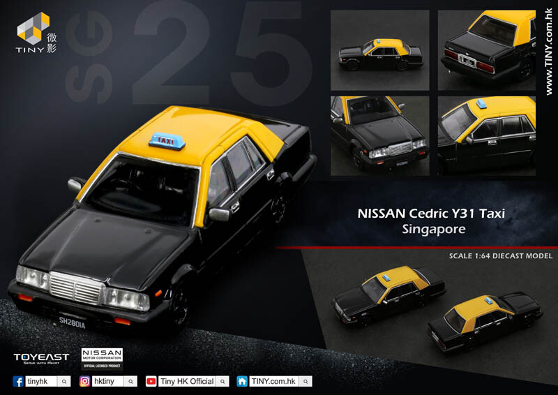 人気カラーの NOV 2024 eBay | 1:64 Taxi Singapore Y31 CEDRIC NISSAN SG25 TINY ミニカー