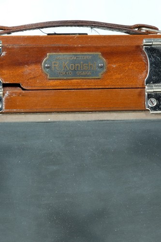 R. Konishi Holz Halbplattenkamera mit Objektiv und Verschluss - Bild 5 von 11
