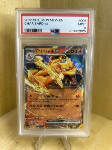 2023 Pokémon MEW EN Charizard ex  #006/165 S & V 151 Holo PSA 9