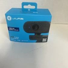 JLab Go Cam HD USB Webcam 1080 HD Video Calls 2.1 MP Camera Omni-Directional
