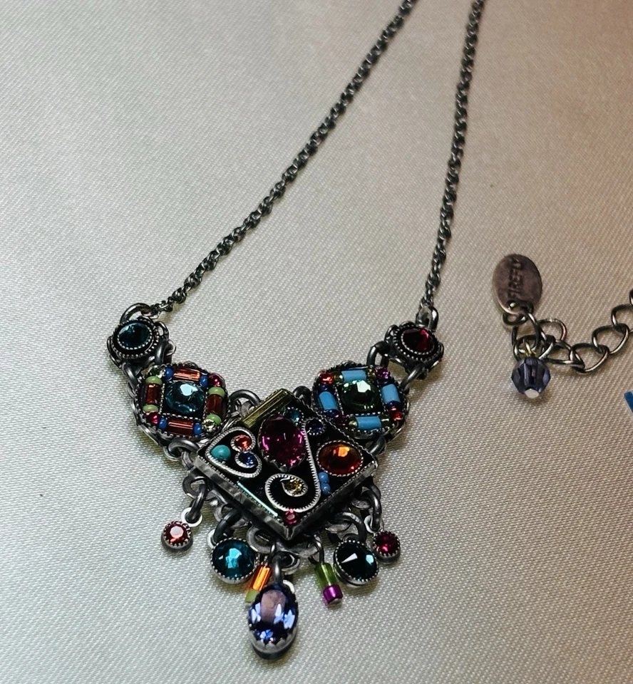 Collar FIREFLY Multicolor Cristal Mosaico y Cuentas 8729-mc Joyería Foto 3 de 3
