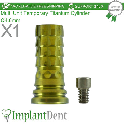 MIS Compatible Dental Multi Unit Temporary Titanium Cylinder Ø4.8mm Lab