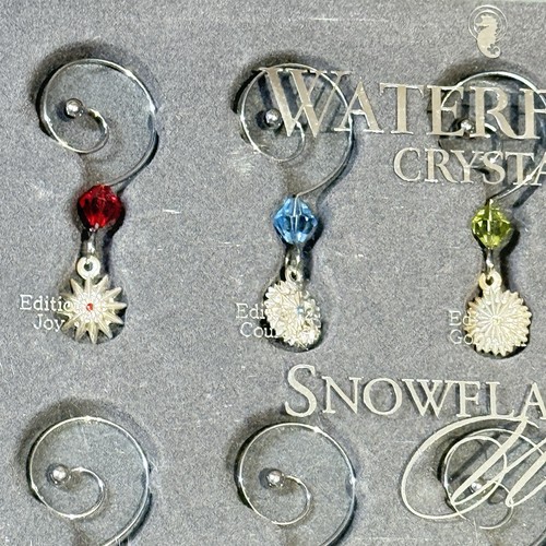 Waterford Kristall Schneeflocke Wünsche 10er Set Weinglas Charms - Bild 2 von 4