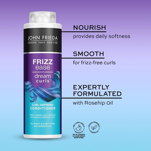 John Frieda Frizz Ease Dream Curls Duo Pack 2x Champú y 2x Acondicionador, 500 ml - Imagen 5 de 8