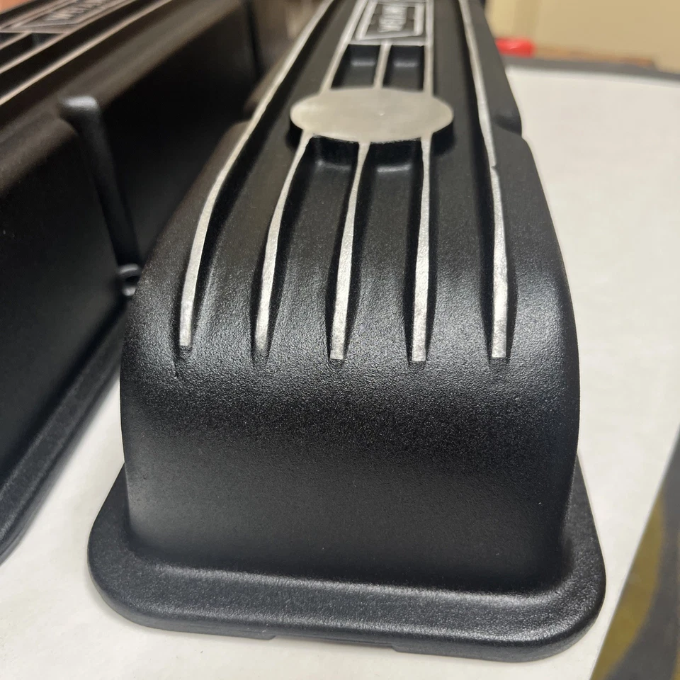 ВИНТАЖНЫЕ АЛЮМИНИЕВЫЕ КРЫШКИ КЛАПАНОВ WEIAND FINNED для небольших блоков Chevy SBC 283 327 350 - Изображение 4 из 4