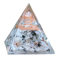 Orgone Pyramid for Positive Energy Success, Rainbow Moonstone for Reduce Stress